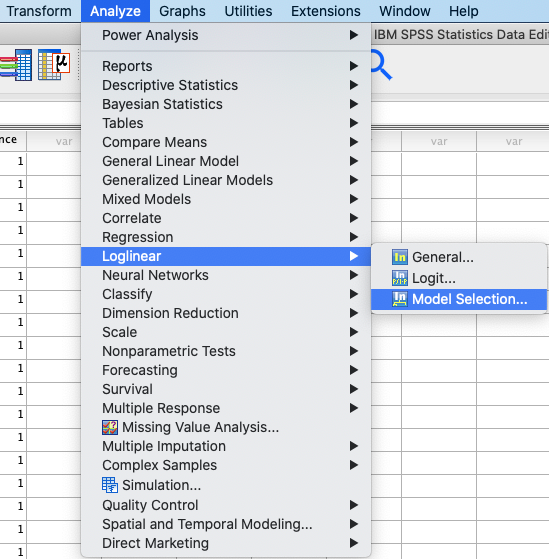 SPSS_Menu_logLinear
